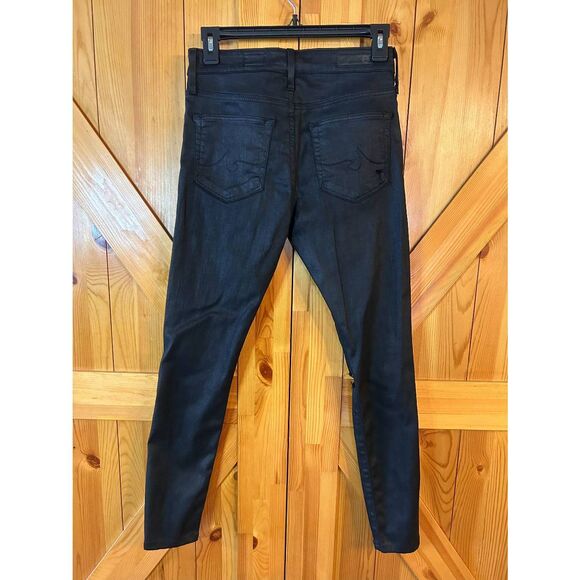 AG Adriano Goldschmied Black The Farrah Skinny Ankle High Rise Jeans Size 25R (8 - Picture 4 of 8